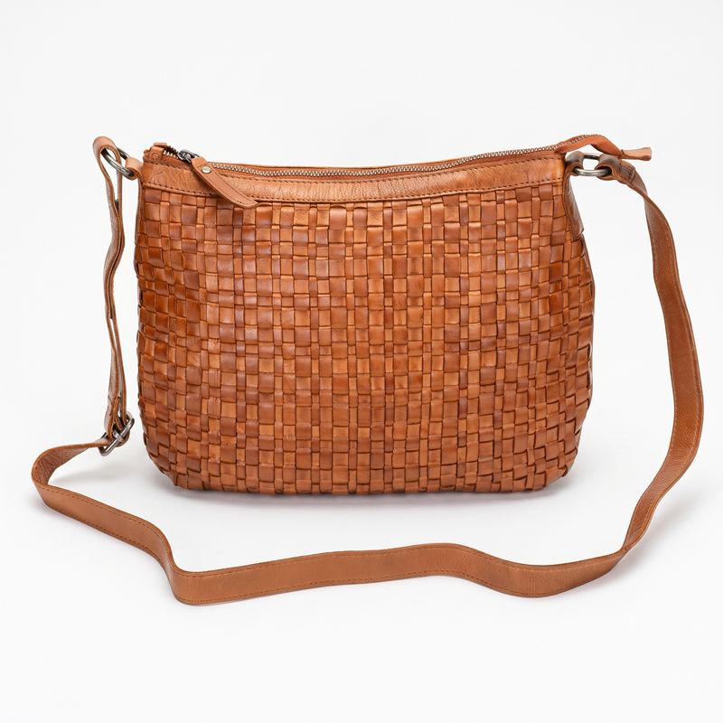 The Cassie Hand Woven Leather Shoulder Bag