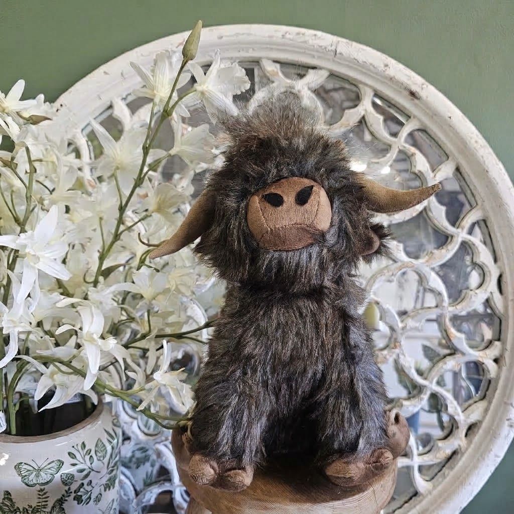 Highland Cow Chocolate Brown Door Stop 29x23x29cm