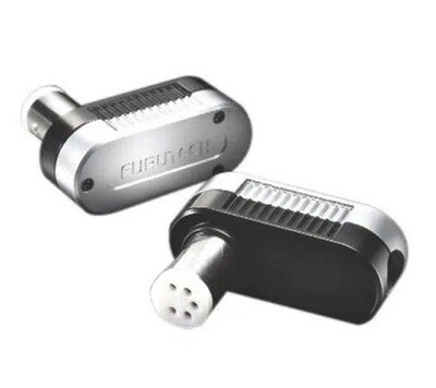 Furutech FP-DIN (L) Rhodium - DIN-TAG-SME haakse connector tot Ø10mm per stuk