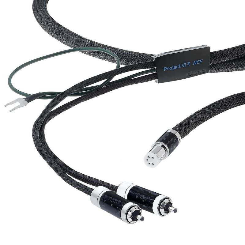 Furutech Project V1-T Tonearm cable silver hybrid Phono kabel 5-pins DIN naar RCA 1,2 meter