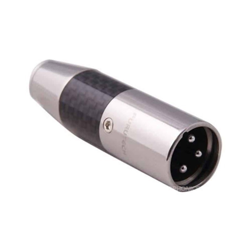 Furutech CF-601M Rhodium Male XLR connector Carbon fiber finish tot Ø10mm per stuk