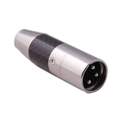 Furutech CF-601M Rhodium Male XLR connector Carbon fiber finish tot Ø10mm per stuk