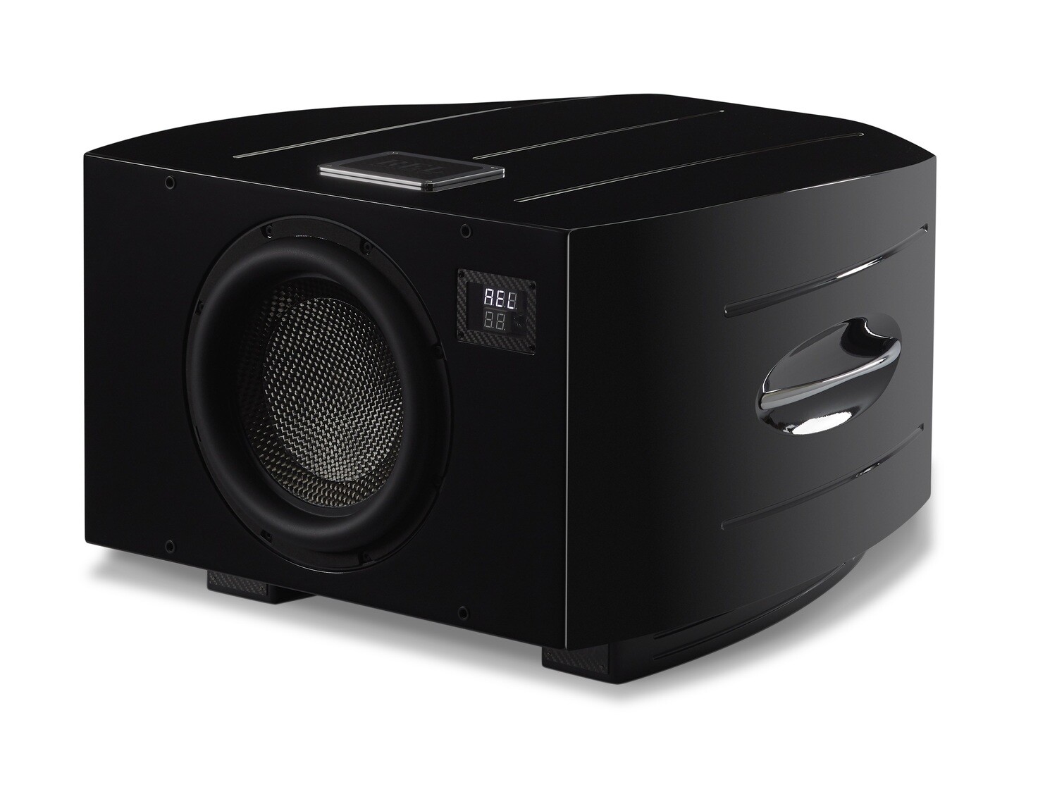 REL Subwoofer No 31 referentieklasse 900 Watt RMS Klasse D, 17Hz - -6dB, 12” Carbon luidspreker. 52kg in zwart hoogglans