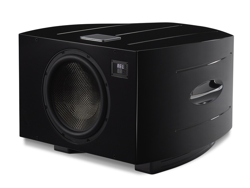 REL Subwoofer No 32 referentieklasse 1000 Watt RMS Klasse D, 15Hz -6dB, 15” Carbon luidspreker. 85kg. in zwart hoogglans