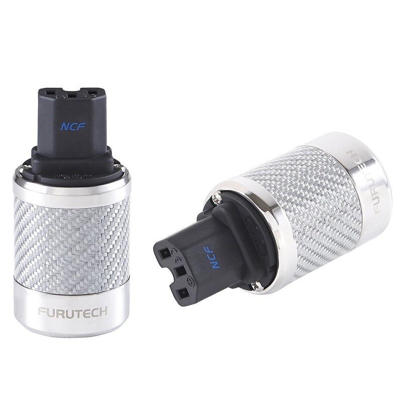 Furutech FI-50 (R) Rhodium NCF Nano Crystal² Formula - IEC C13 netstekker 10A van Ø6mm tot Ø20mm