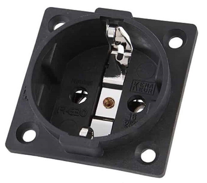 Furutech FI-E30 (R) Rhodium - Chassisdeel schuko per stuk