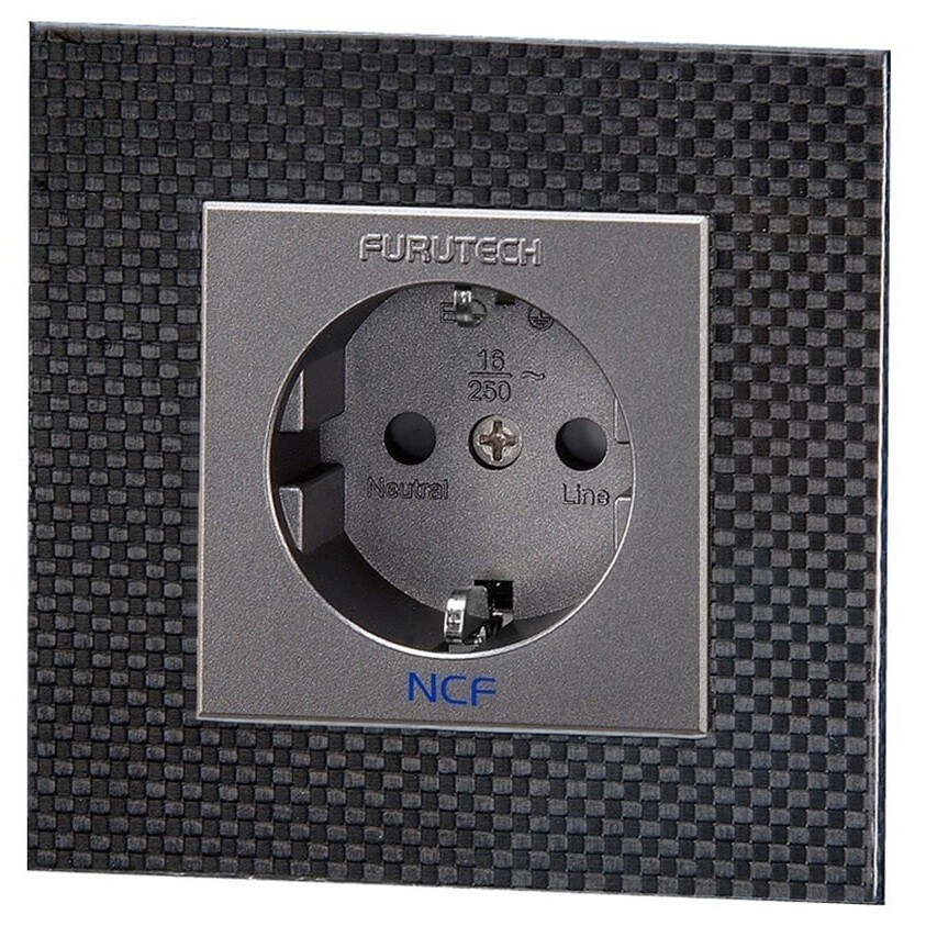 Furutech FT-SWS NCF (R) Rhodium wandcontactdoos - Chassisdeel schuko per stuk