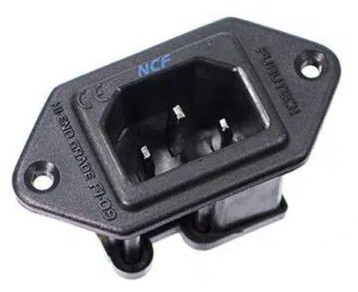 Furutech FI-09 NFC (R) Rhodium - Chassisdeel IEC 13 Male per stuk