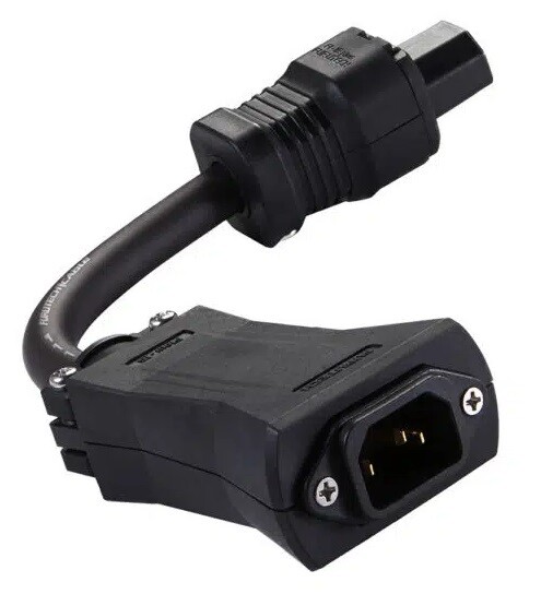 Furutech Flow-15 EMI plus in-line netfilter 24-karaats gold-plated IEC C13 - 20 cm.