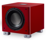 REL Subwoofer T/9X RED Limited Edition 300 watts RMS Class A/B -6 dB at 27Hz , 10” CarbonGlas woofer in hoogglans rood