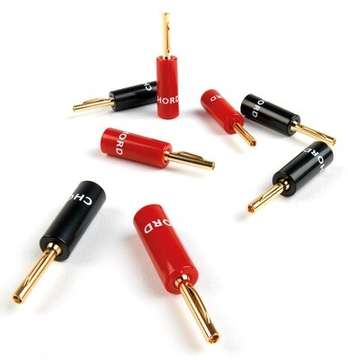 Chord Company Banaanpluggen gold-plated tot 4 mm² schroefmontage per set 4 stuks