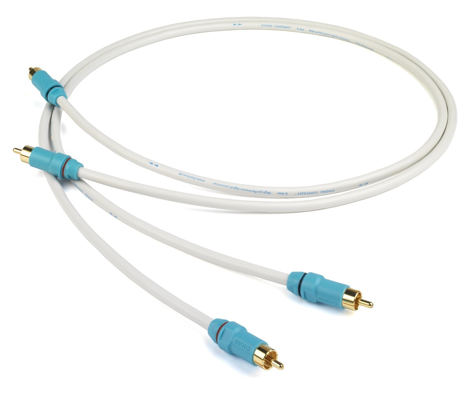 Chord Company C-line Analogue RCA Interlink koper stereoset 2 stuks vanaf 0,5 meter