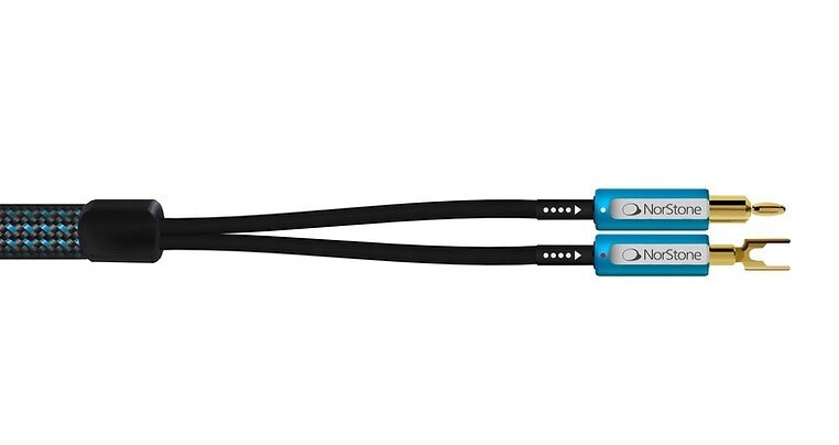 NorStone Skye luidsprekerkabel 99.999% OFC TC koper met 24K vergulde connectoren stereoset 2 stuks 3,0 meter