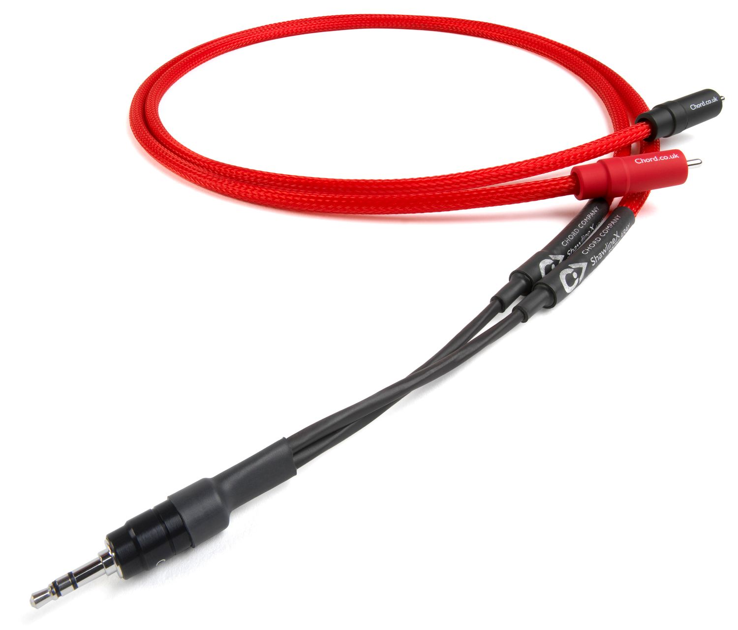 Chord Company Shawline X Aray Analoque 3,5mm mini jack &gt; RCA analoge interlink / AUX-kabel vanaf 1,0 meter