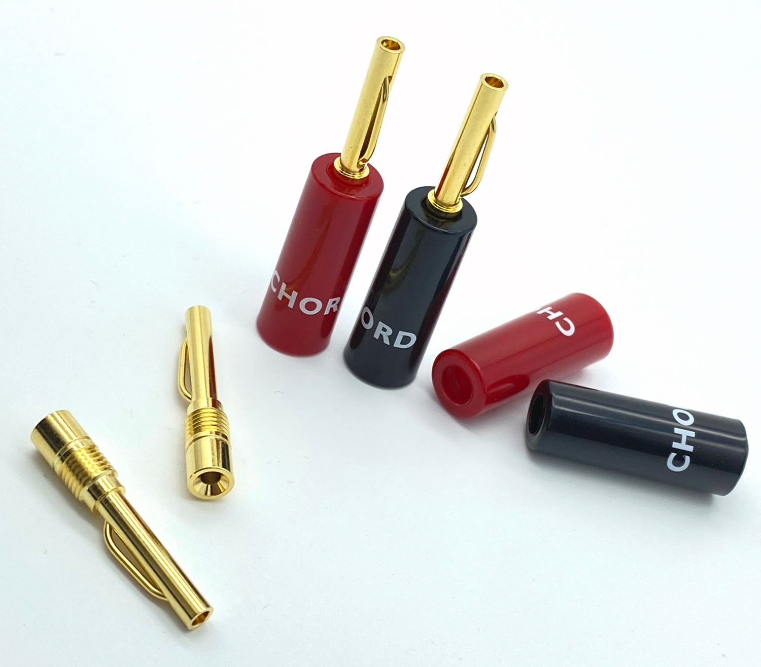 Chord Company Banaanpluggen gold-plated tot 4 mm² schroefmontage per set 4 stuks