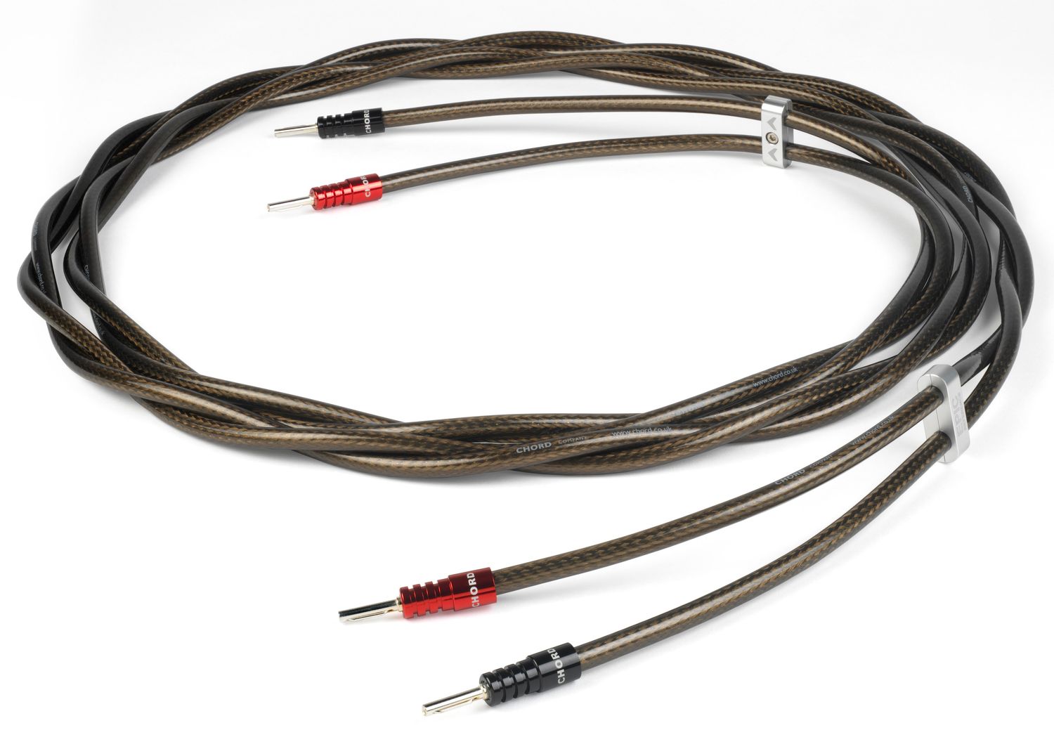Chord Company Epic XL luidsprekerkabel OFC met verzilverde gescheiden geleiders 3.31mm2 AWG12 stereoset 2 stuks vanaf 2,0 meter