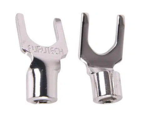 Furutech FP-203 (G) Rhodium-plated spade tot Ø4mm per set 4 stuks