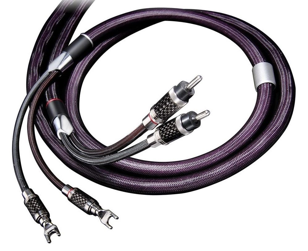 Furutech Speakerflux luidsprekerkabel AWG 9 Amp side Spades / Speaker side Bananas stereoset 2 stuks vanaf 2,0 meter