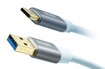 Supra USB 3.2 A-C Blue super high speed 10 Gbps vergulde connectoren vanaf 1,0 meter