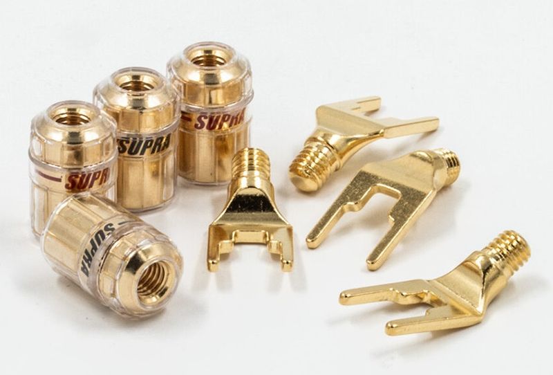 Supra CombiCon M6 Spades gold-plated tot 6 mm² schroefmontage per set 4 stuks