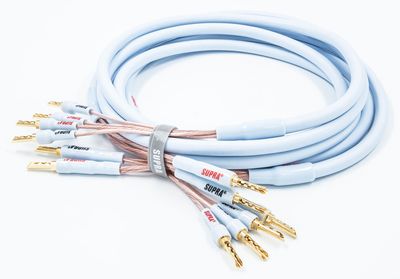 Supra XL Annorum Combicon Bi-Wire luidsprekerkabel 2 x 1,6 mm2 AWG15 inclusief verwisselbare banaanpluggen + spades stereoset 2 stuks vanaf 2,0 meter