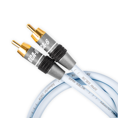 Supra Sublink subwooferkabel 1RCA naar 1RCA blauw 1x3x0.24mm2 / AWG 23 met vergulde connectoren vanaf 2,0 meter