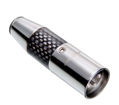 Furutech CF-601M-N1 (R) Rhodium Male XLR connector Carbon fiber finish tot Ø10mm per stuk