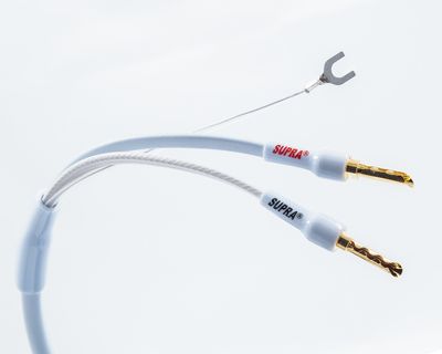 Supra PLY 2x3.4/S Combicon afgeschermde luidsprekerkabel single-wire 2 x 3,4 mm2 AWG12 inclusief verwisselbare banaanpluggen + spades stereoset 2 stuks vanaf 2,0 meter