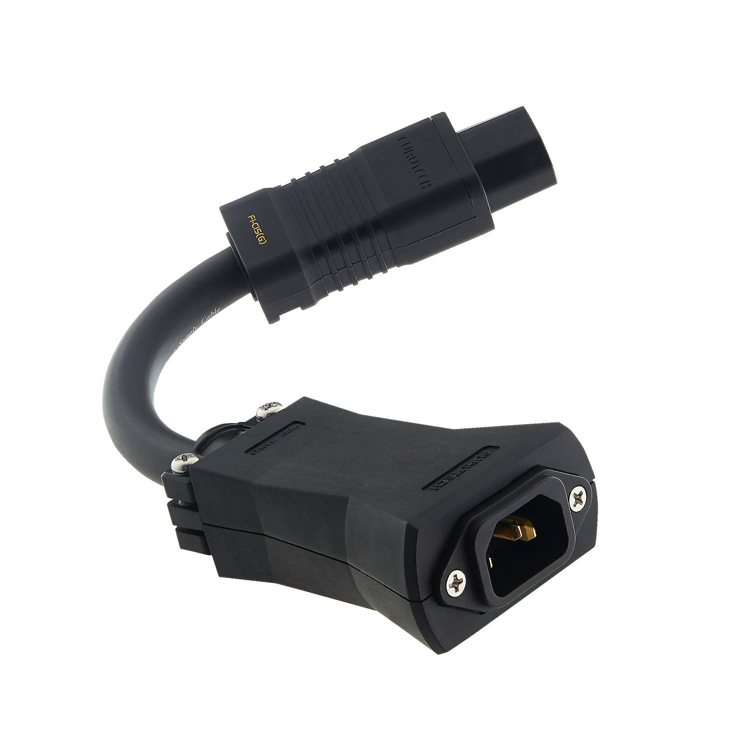 Furutech Flow-C15 in-line netfilter 24-karaats gold-plated IEC C13 - 20 cm.