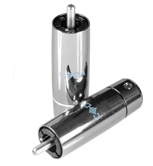 ETI Research CODA Serie massief 99,99% puur zilveren RCA-connector tot Ø12mm per stuk