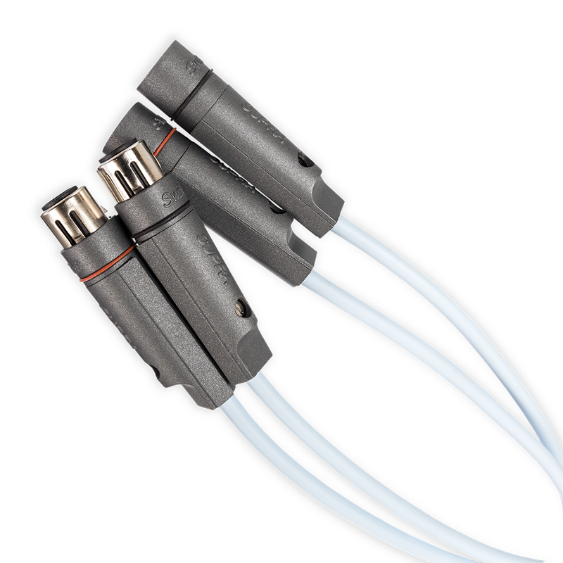 Supra DAC-X Audio XLR interlink 1x3x0.24mm2 AWG 23 met hoogwaardige Swift vergulde 24K connectoren stereoset 2 stuks vanaf 1,0 meter