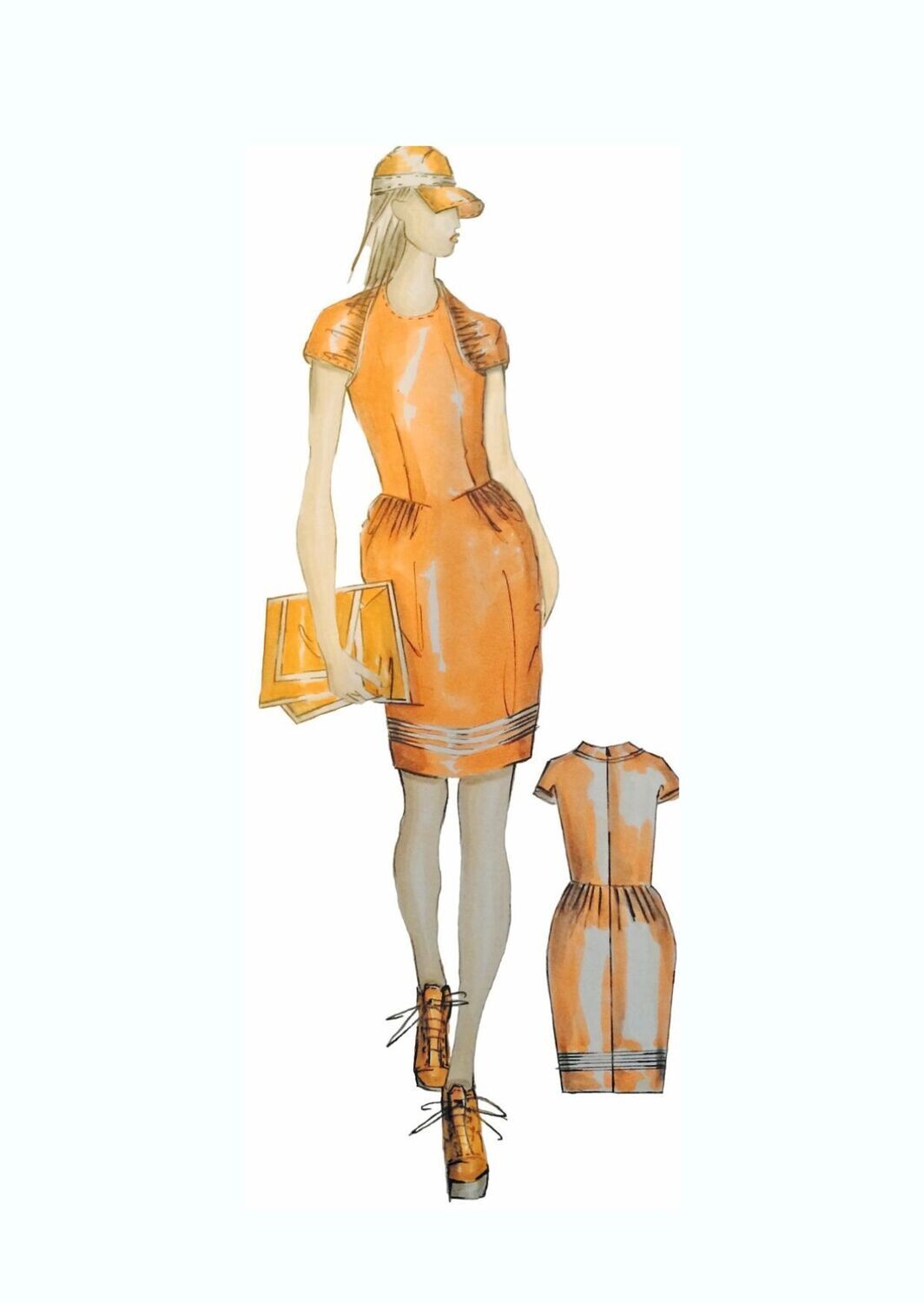 Jerseykleid orange