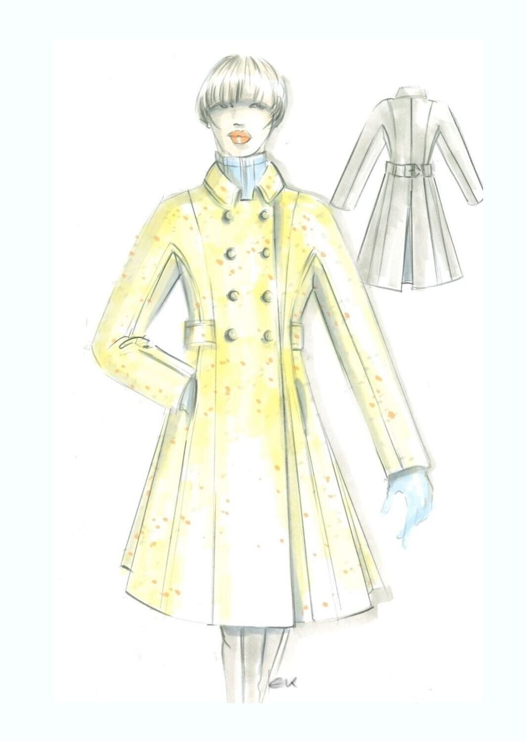 Manteau à double boutonnage