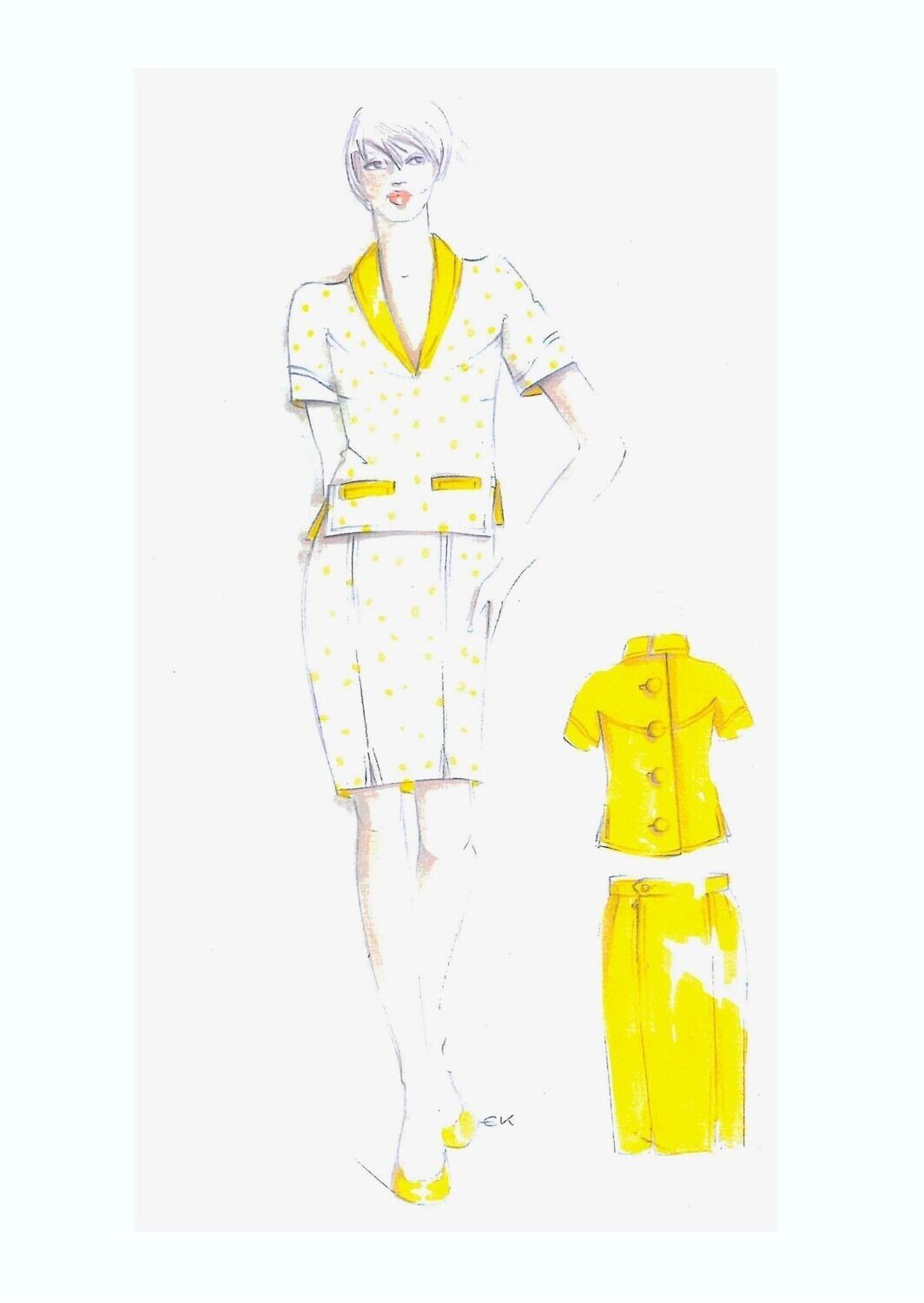 Couture-Top und Jupe