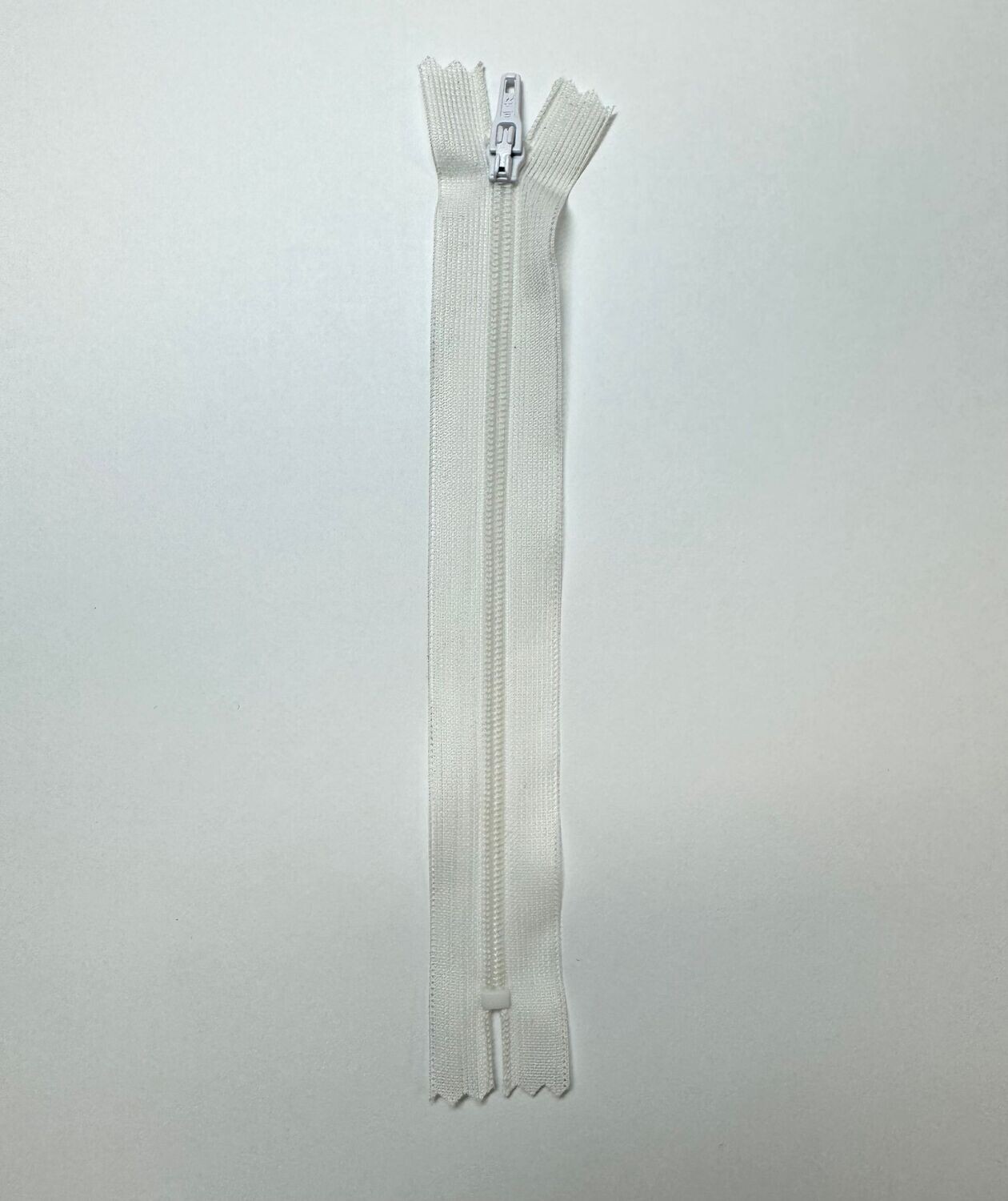 Hosen-Reissverschluss - 16 cm / weiss