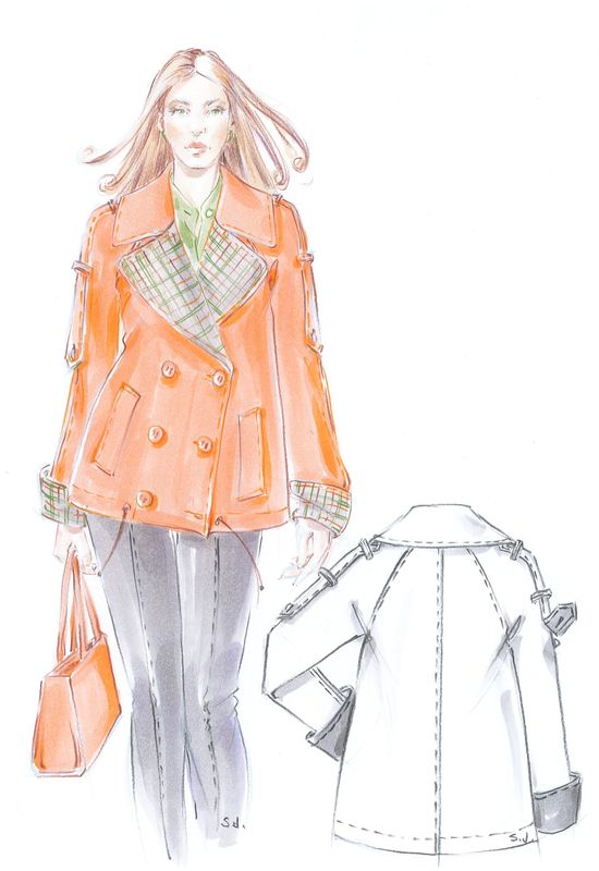 Veste trench courte oversize