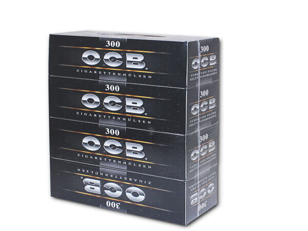 TUBOS OCB NEGRO 300 UDS. PACK 4 CAJAS.
