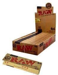 PAPEL DE FUMAR RAW 1,1/4 de 64h. CAJA DE 24.