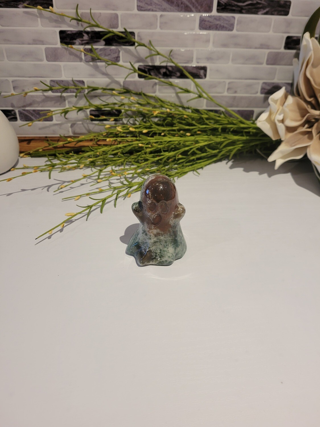 Ocean Jasper Ghost Carving
