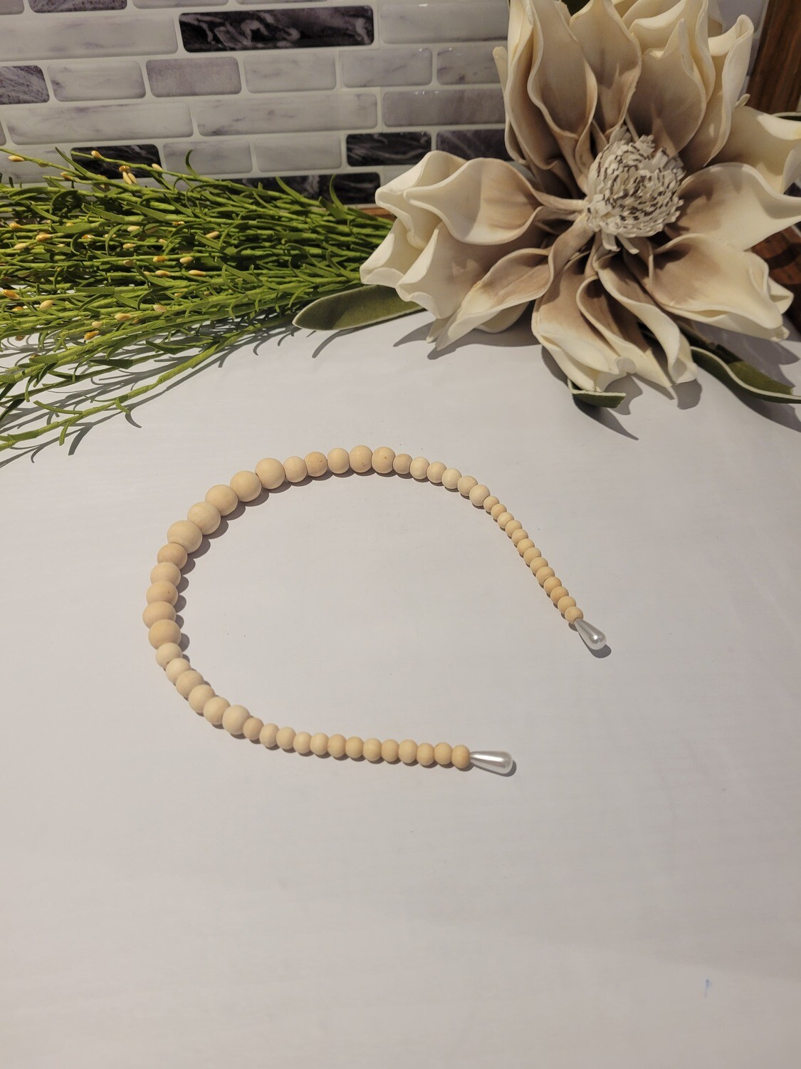 Wooden Bead Headband
