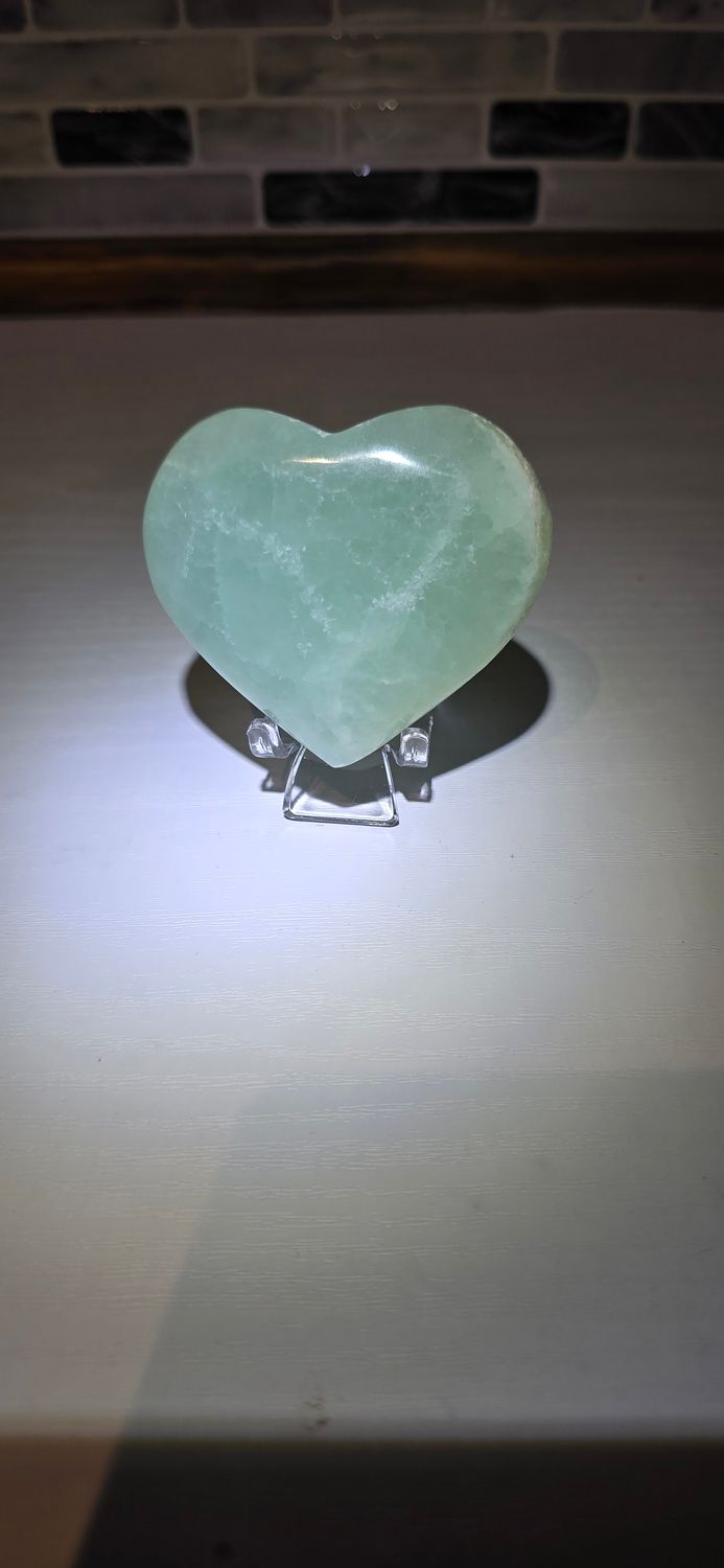 Pistachio Calcite Heart [125g-149g]