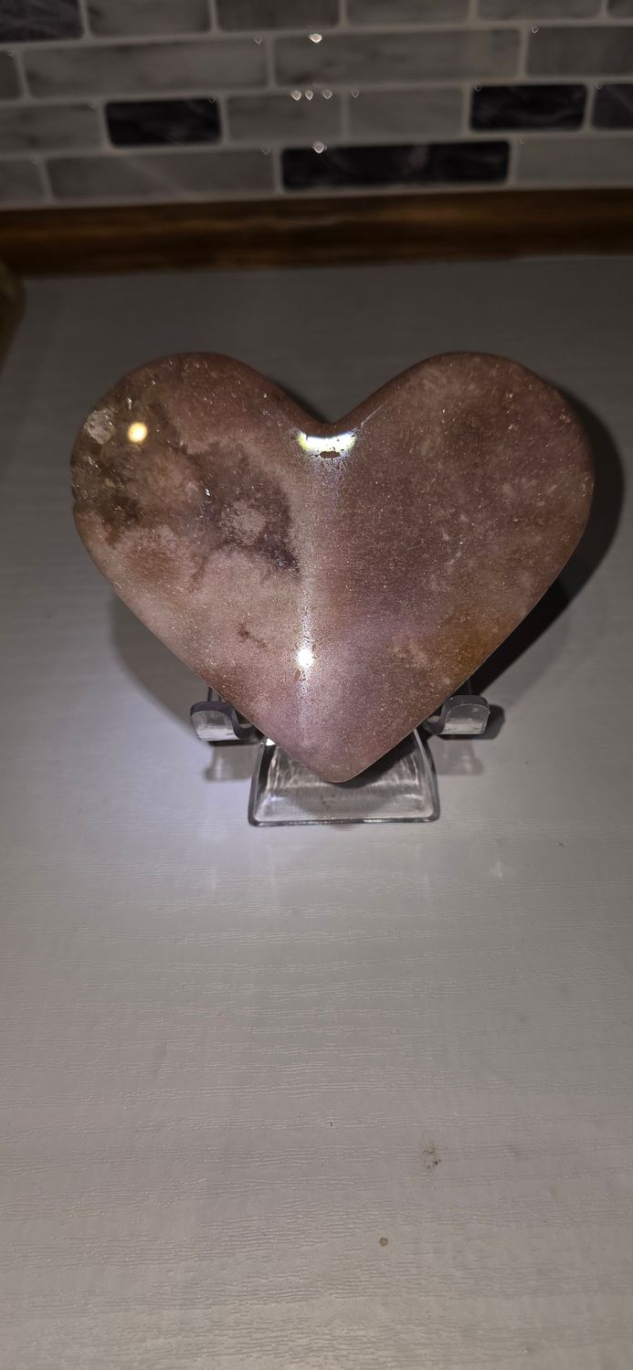 Pink Amethyst Heart [350-374g]