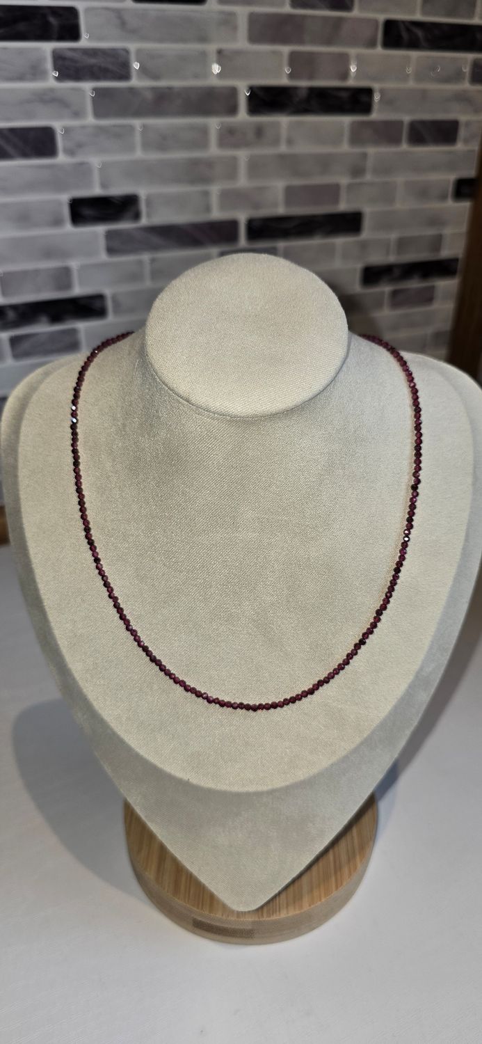 Garnet Bead Necklace