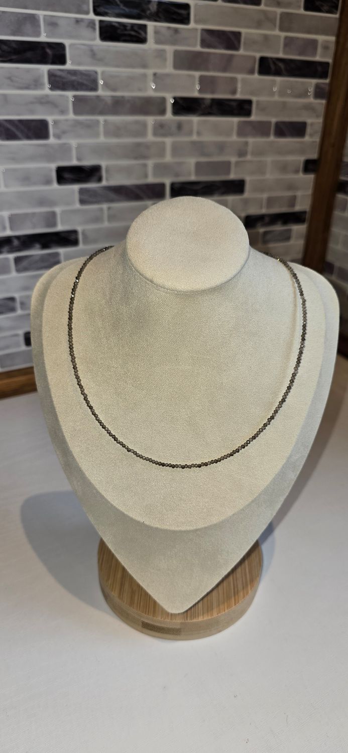 Smoky Quartz Bead Necklace