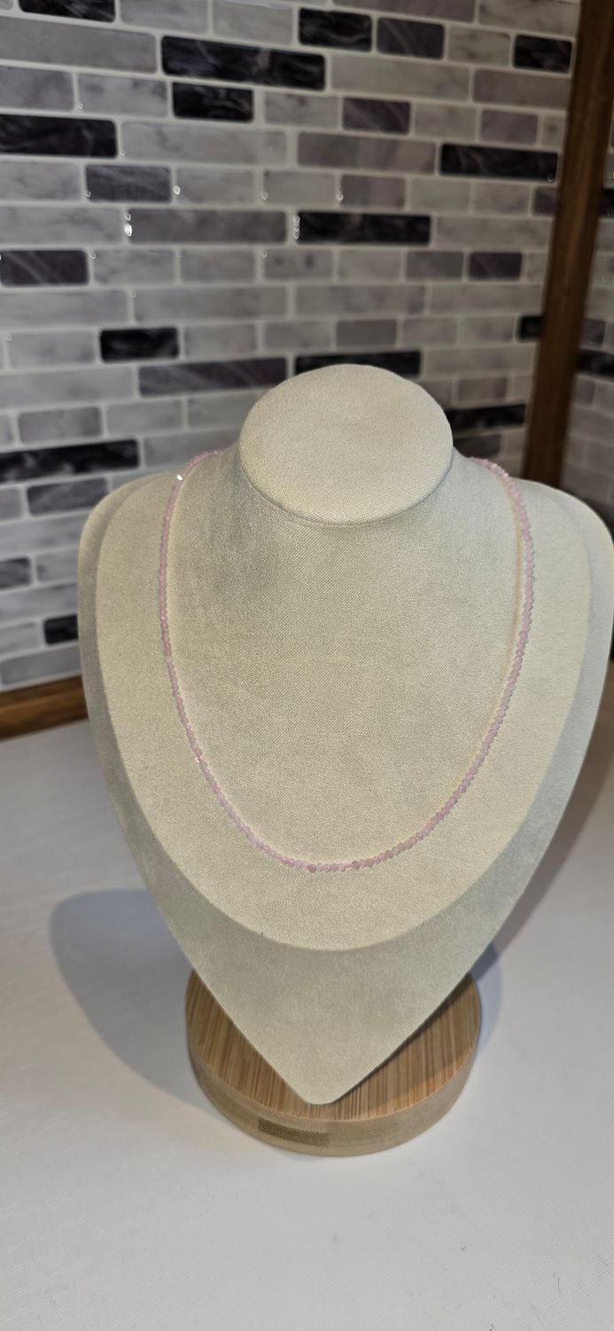 Rose Quartz Bead Necklace