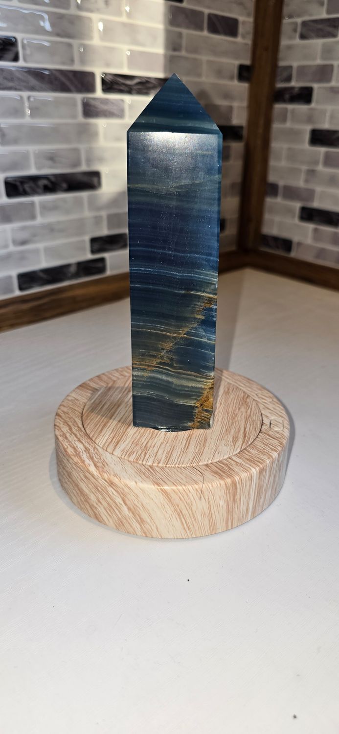 Blue Banded Calcite (Blue Onyx) Tower