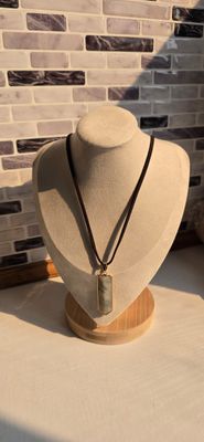 Labradorite Pendant Suede Cord Necklace