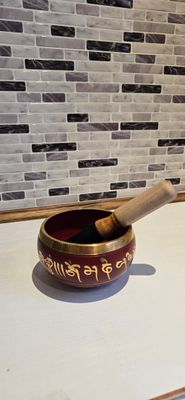 5" Brass Singing Bowl (Red)