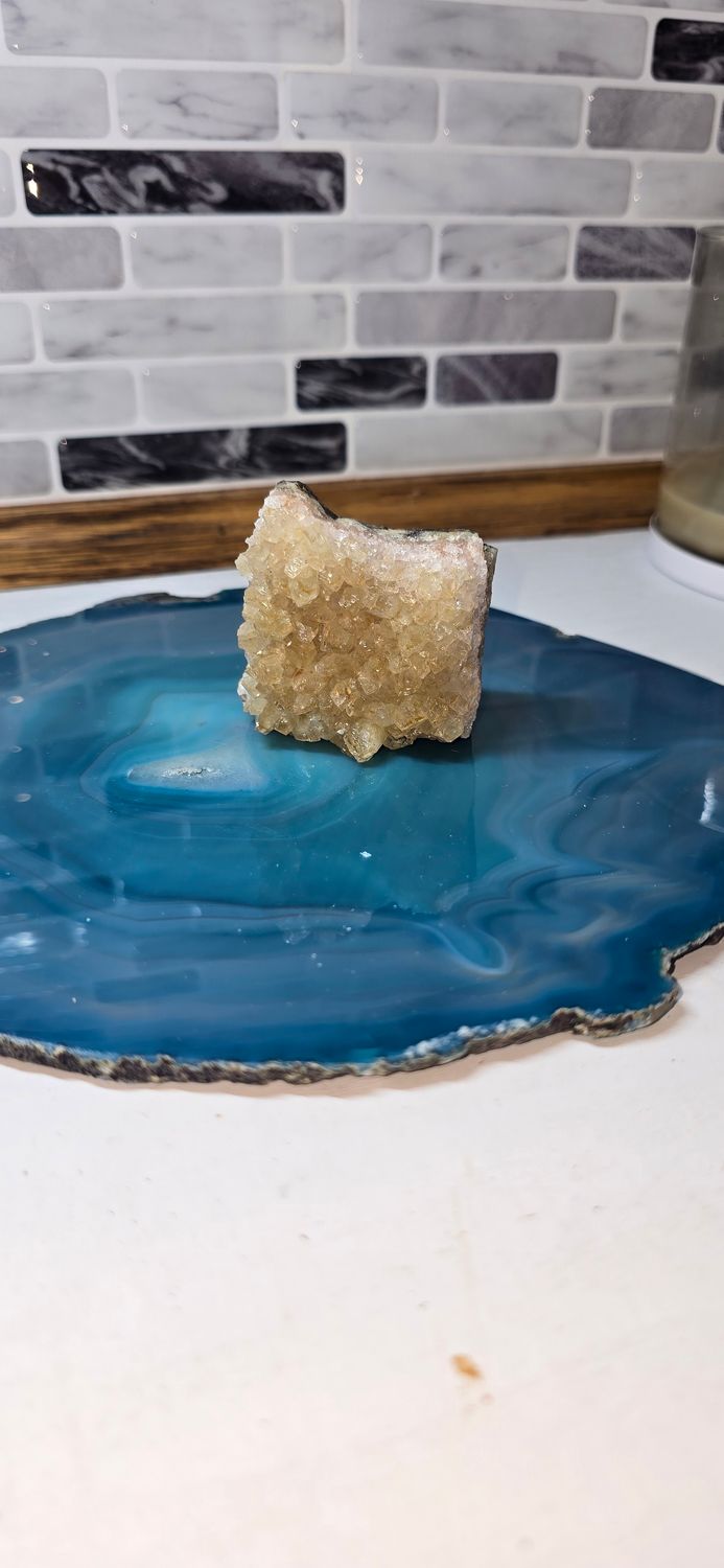 Heat-Treated Citrine Crystal Clusters - 0.095kg