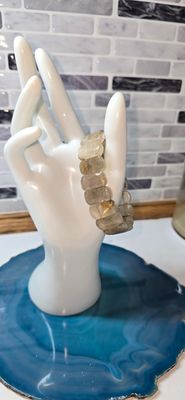 Rutilated Quartz Bead Bracelet - 0.049kg